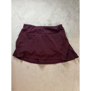 Lululemon Play Off The Pleats Skirt Skort Sz 6 Cassis Running Tennis Golf
